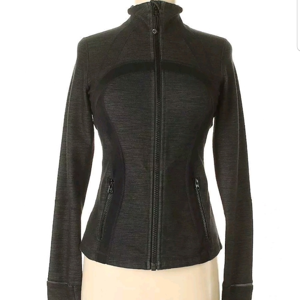 Lululemon Define Jacket  Black Slub Denim sz 6